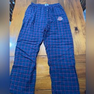 Concept Sports Blue and Red Plaid Checkered Detroit Pistons Pajama Pants Size XL